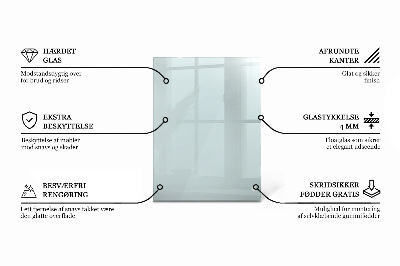Plateau en verre rectangulaire transparent