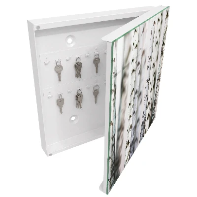 Armoire à clés décorative Troncs de bouleau