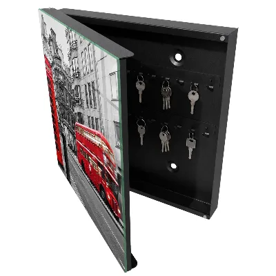 Armoire à clés design Contraste londonien