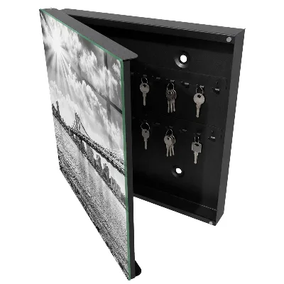 Armoire à clés design La ville et le pont