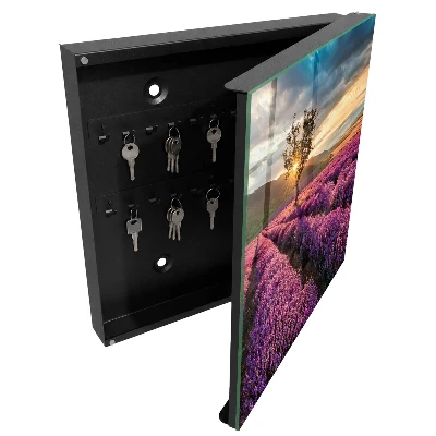 Armoire à clés décorative Coucher de soleil lavande