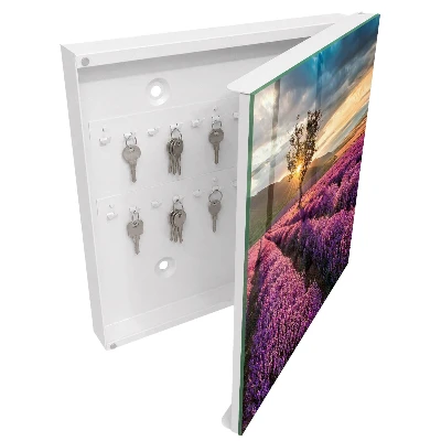 Armoire à clés décorative Coucher de soleil lavande