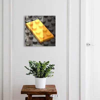 Boîte à clés murale décorative Bloc jaune