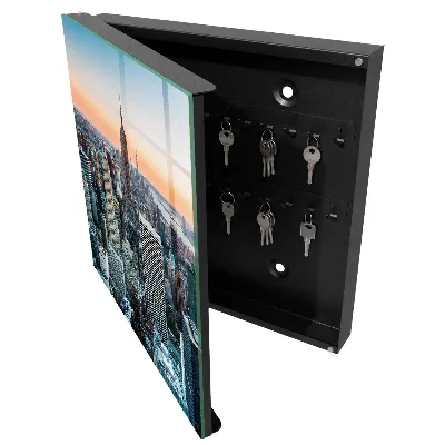 Armoire à clés décorative Panorama de la ville