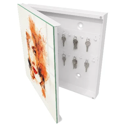 Armoire à clés design Aquarelle féminine