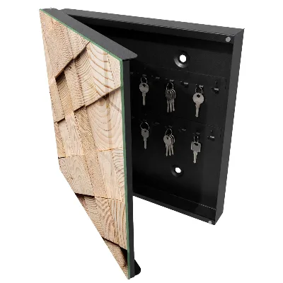 Armoire à clés décorative Texture bois