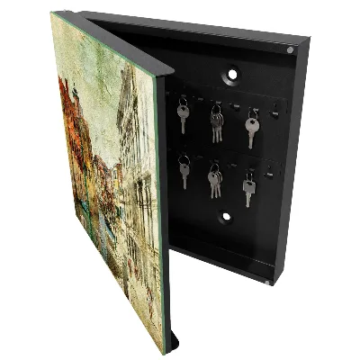 Armoire à clés design Ville colorée