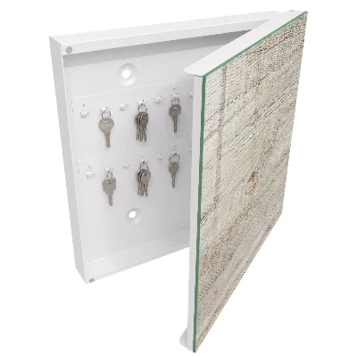 Boîte à clés murale décorative Texture bois