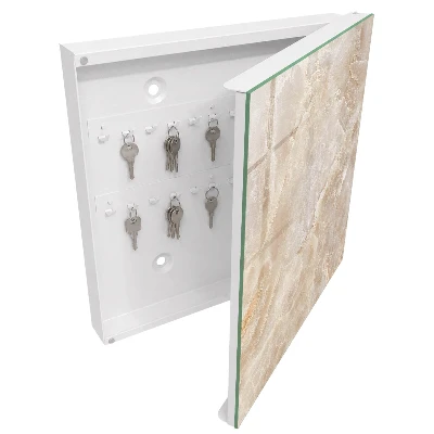 Armoire à clés décorative Marbre beige
