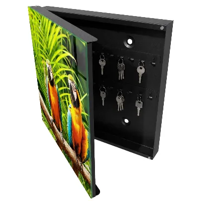 Armoire à clés décorative Oiseaux tropicaux