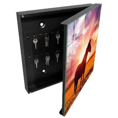 Armoire à clés design Cheval au soleil