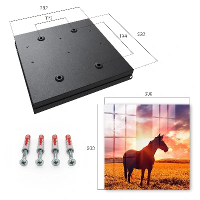 Armoire à clés design Cheval au soleil