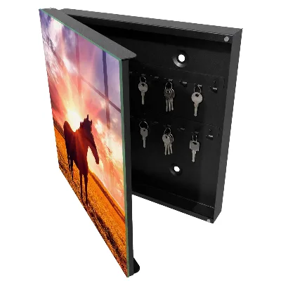 Armoire à clés design Cheval au soleil