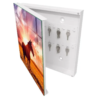 Armoire à clés design Cheval au soleil