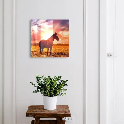 Armoire à clés design Cheval au soleil