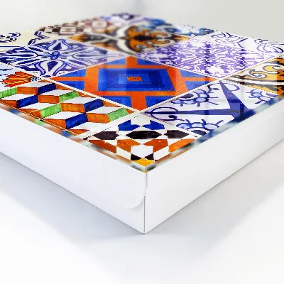 Armoire à clés design Carreaux colorés