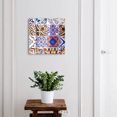 Armoire à clés design Carreaux colorés