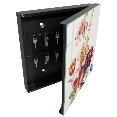 Armoire à clés décorative Fleurs colorées
