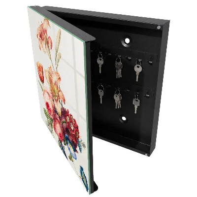Armoire à clés décorative Fleurs colorées