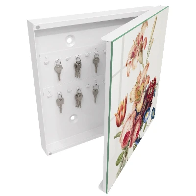 Armoire à clés décorative Fleurs colorées