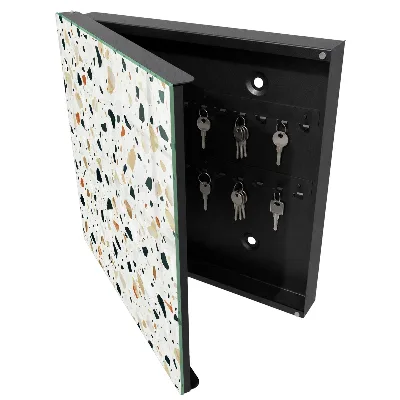 Armoire à clés design Motif terrazzo
