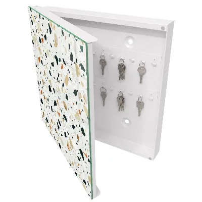 Armoire à clés design Motif terrazzo