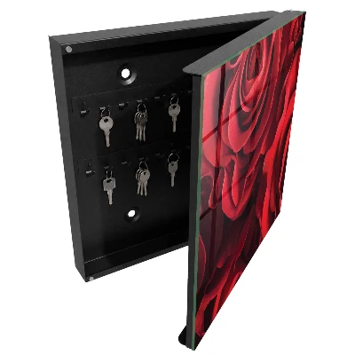 Armoire à clés design Roses rouges