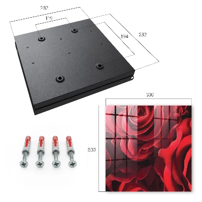 Armoire à clés design Roses rouges