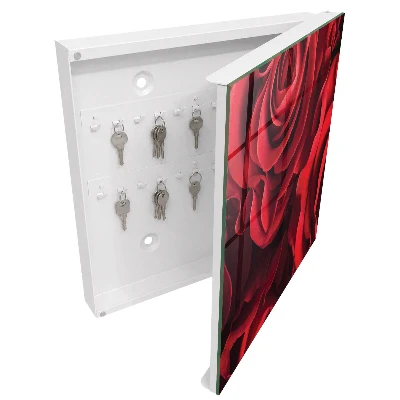 Armoire à clés design Roses rouges