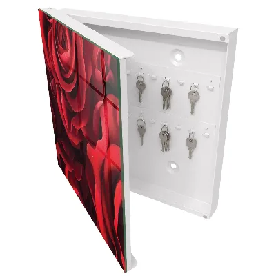 Armoire à clés design Roses rouges