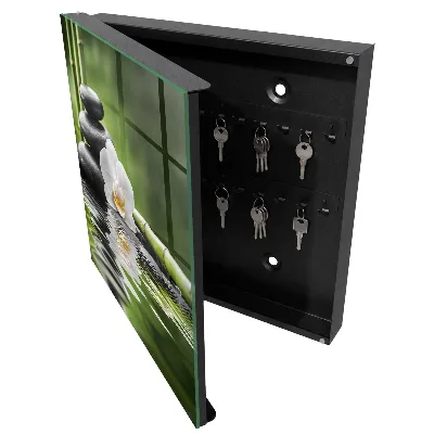 Armoire à clés décorative Orchidée zen