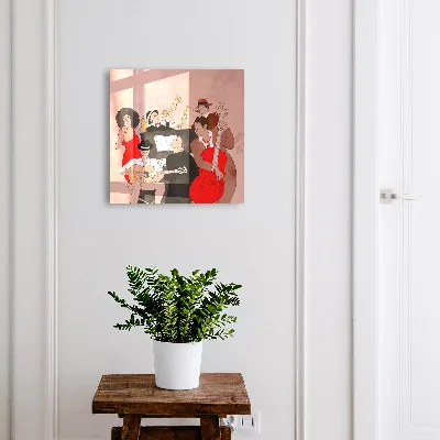 Armoire à clés décorative Scène jazz