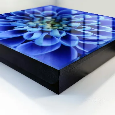 Armoire à clés design Fleur bleue