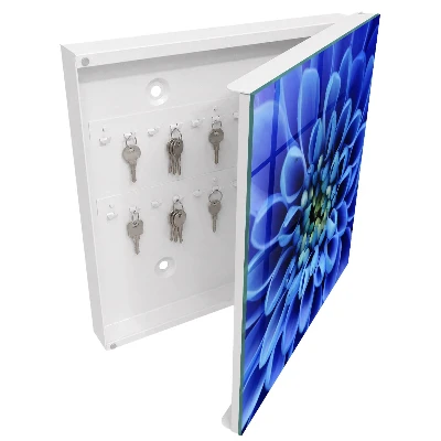 Armoire à clés design Fleur bleue