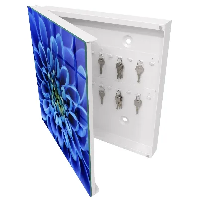 Armoire à clés design Fleur bleue