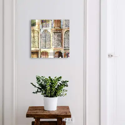 Boîte à clés murale décorative Fenêtres colorées