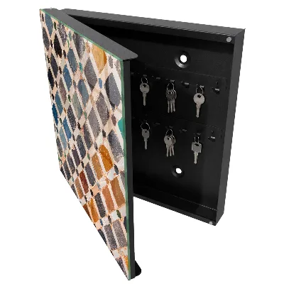 Armoire à clés design Mosaïque colorée
