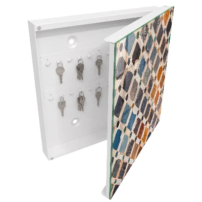 Armoire à clés design Mosaïque colorée