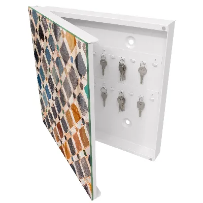 Armoire à clés design Mosaïque colorée
