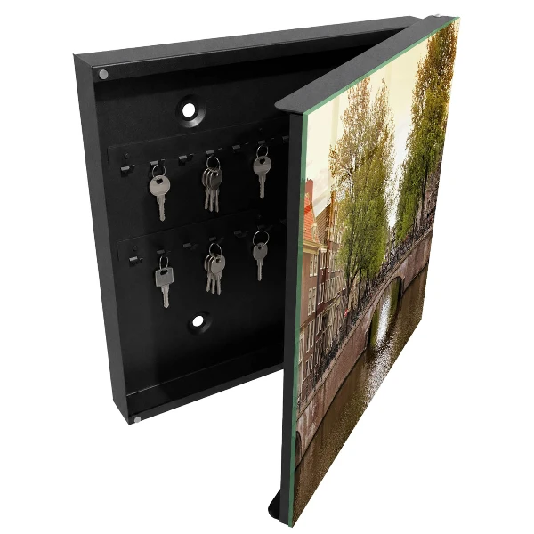 Armoire à clés décorative Canal de la ville