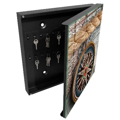 Armoire à clés décorative Carte de voyage