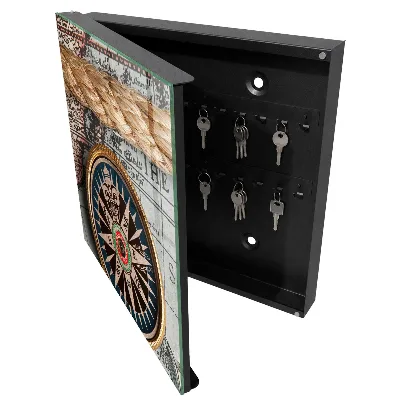 Armoire à clés décorative Carte de voyage