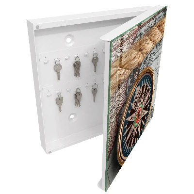 Armoire à clés décorative Carte de voyage