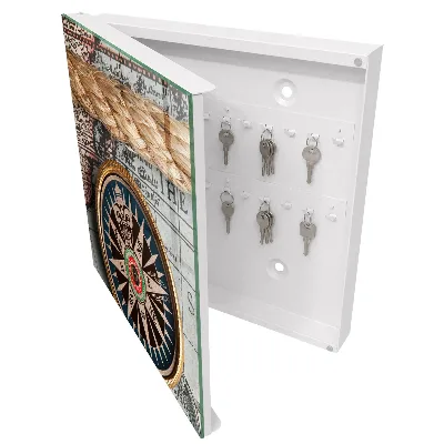 Armoire à clés décorative Carte de voyage