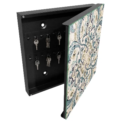 Armoire à clés décorative Ornement turquoise