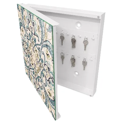 Armoire à clés décorative Ornement turquoise