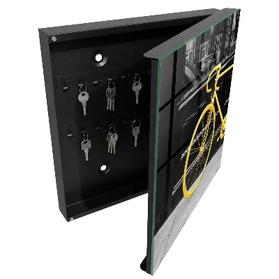 Armoire à clés décorative Vélo jaune