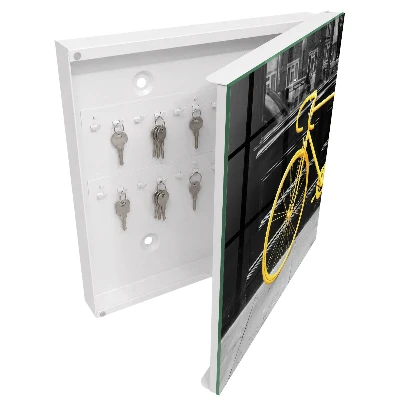Armoire à clés décorative Vélo jaune