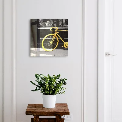 Armoire à clés décorative Vélo jaune