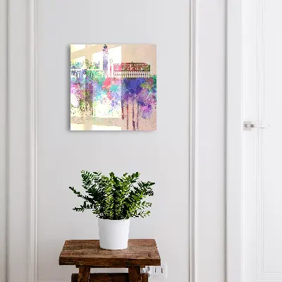 Boîte à clés murale décorative Aquarelle urbaine